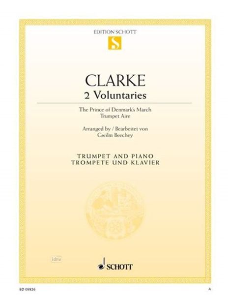 Jeremiah Clarke: 2 Voluntaries, Noten