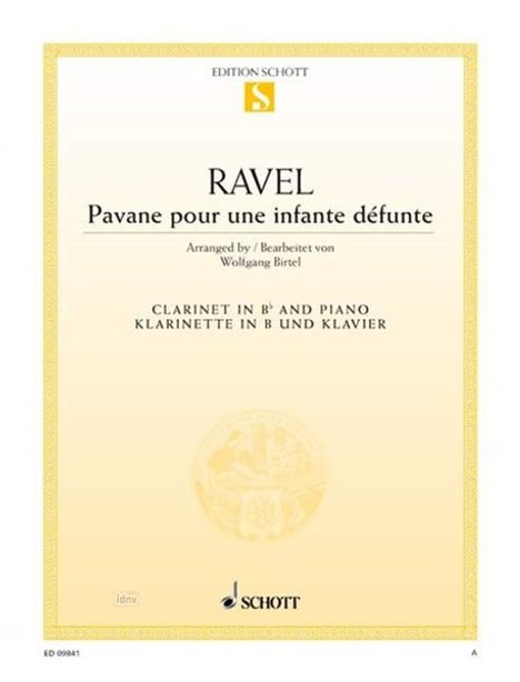 Maurice Ravel: Pavane pour une infante défunte (1899), Noten