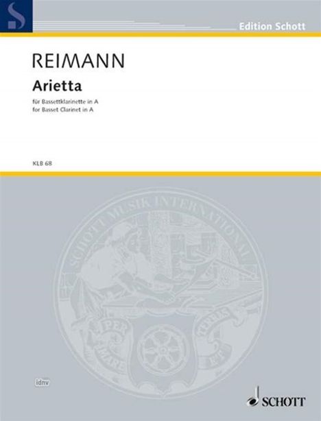 Aribert Reimann: Arietta, Noten