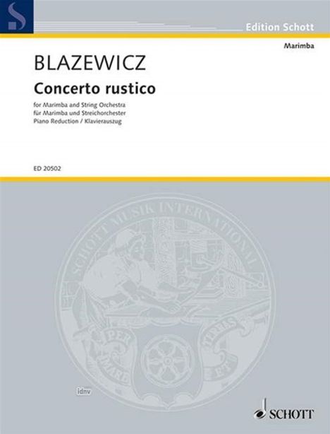 Marcin Blazewicz: Concerto rustico, Noten