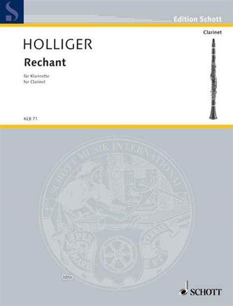 Heinz Holliger: Rechant, Noten