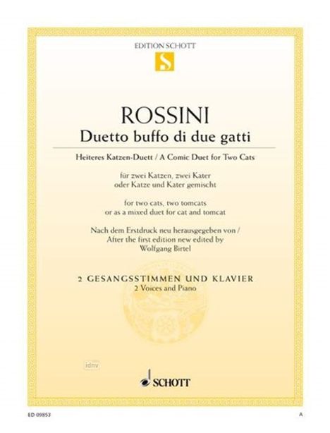 Gioacchino Rossini: Duetto buffo di due gatti, Noten