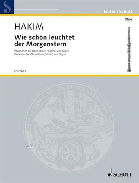 Naji Hakim: Wie schön leuchtet uns der Mor, Noten