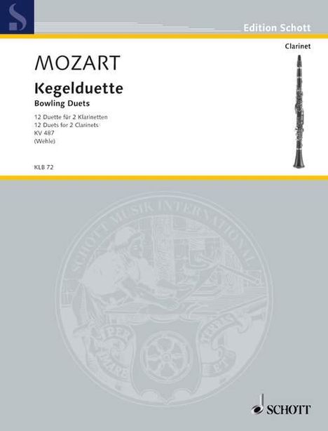 Wolfgang Amadeus Mozart: Kegelduette, Noten