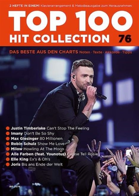 Top 100 Hit Collection 76. Klavier / Keyboard, Noten