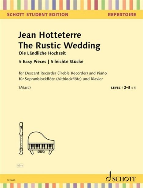 Jean Hotteterre: 5 Stücke, Buch