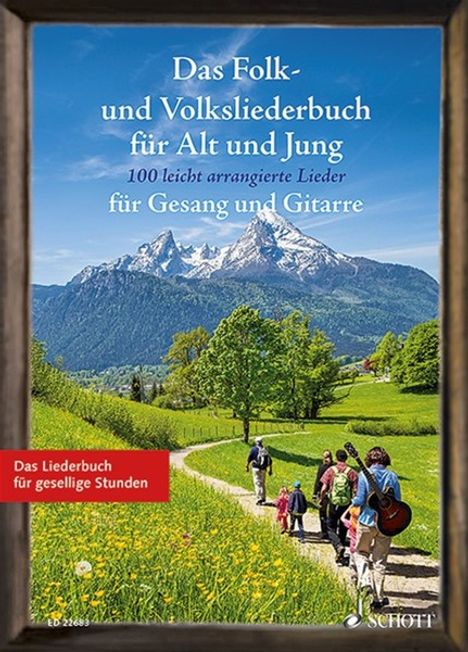 Das Folk- und Volksliederbuch für Alt und Jung. Gesang und Gitarre Liederbuch., Noten