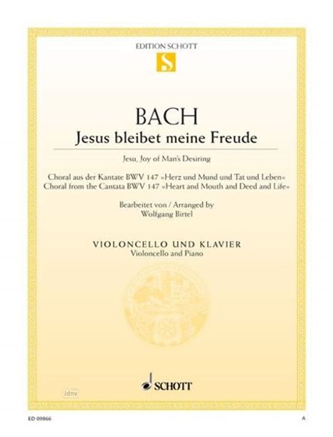 Johann Sebastian Bach: Jesus bleibet meine Freude, Noten