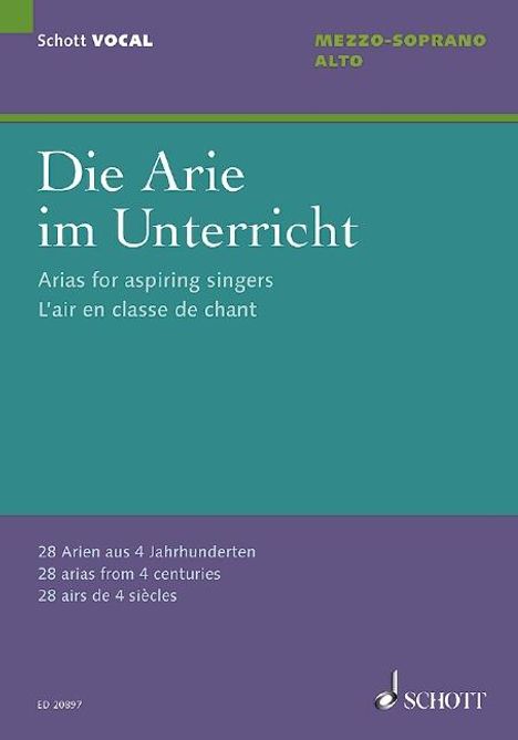 Die Arie im Unterricht, Noten