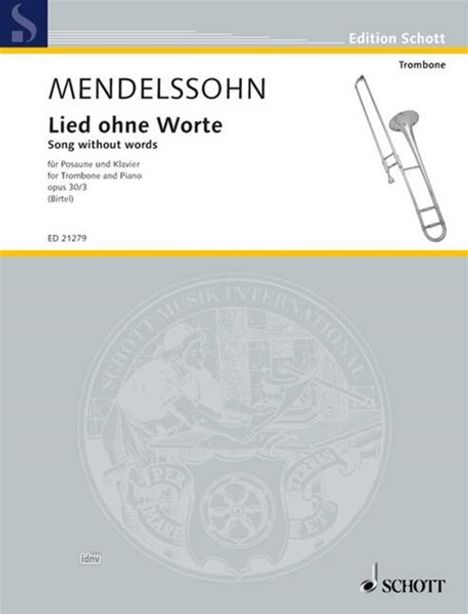 Felix Mendelssohn Bartholdy: Consolation op. 30/9, Noten