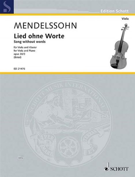 Felix Mendelssohn Bartholdy: Lied ohne Worte op. 30/3, Noten