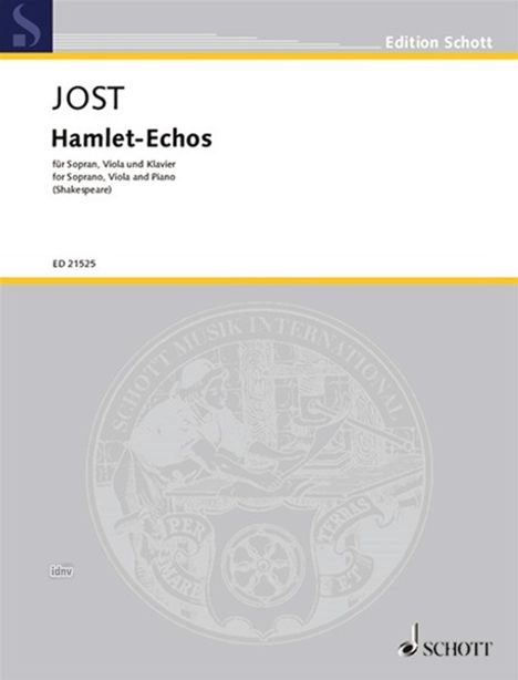 Christian Jost: Hamlet-Echos (2010), Noten