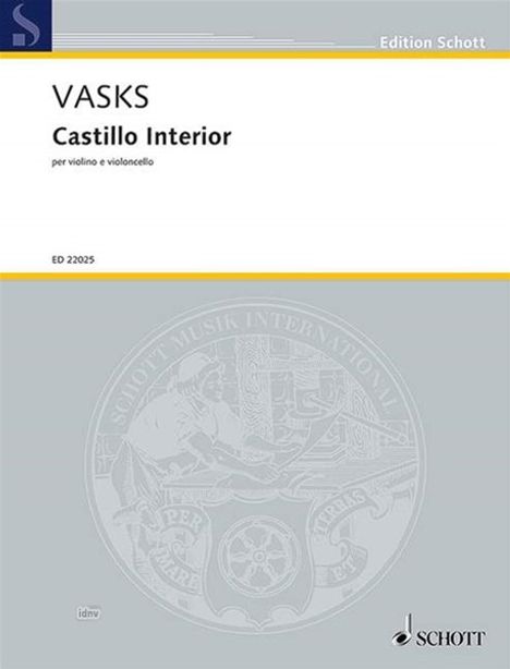 Vasks, P: Castillo Interior. Partitur und Stimmen, Buch