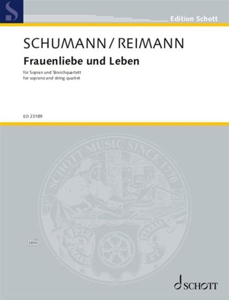 Robert Schumann: Frauenliebe und Leben op. 42 (2018 - 2019), Noten