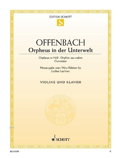 Jacques Offenbach: Orpheus in der Unterwelt, Noten