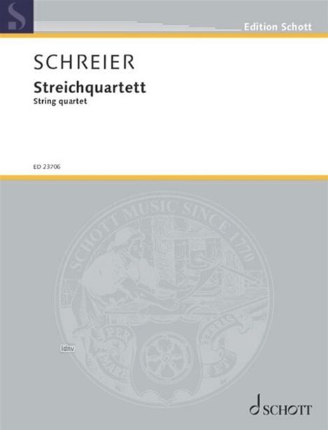Anno Schreier: Streichquartett (2022), Noten