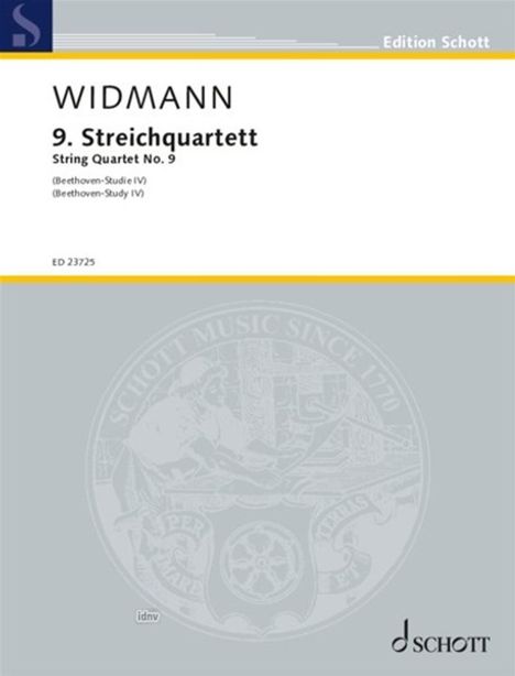 Jörg Widmann: 9. Streichquartett (2022), Noten