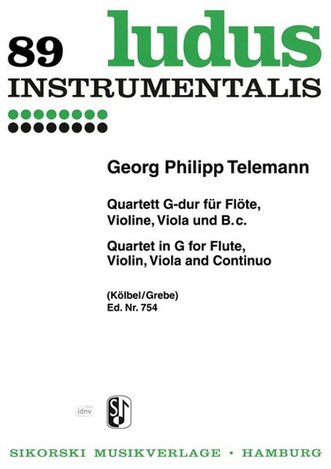 Georg Philipp Telemann: Quartett G-Dur TWV 43:G12, Noten