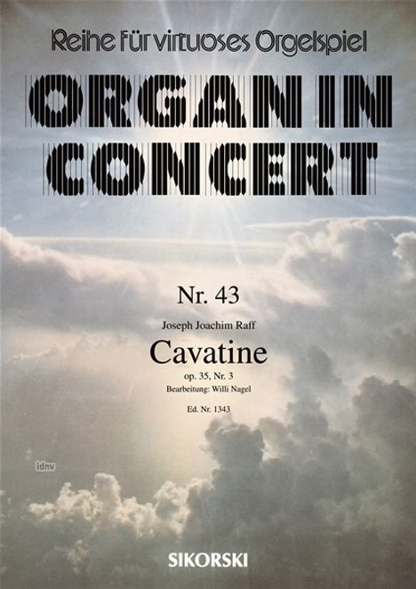 Joachim Raff: Cavatine op. 35/3, Noten