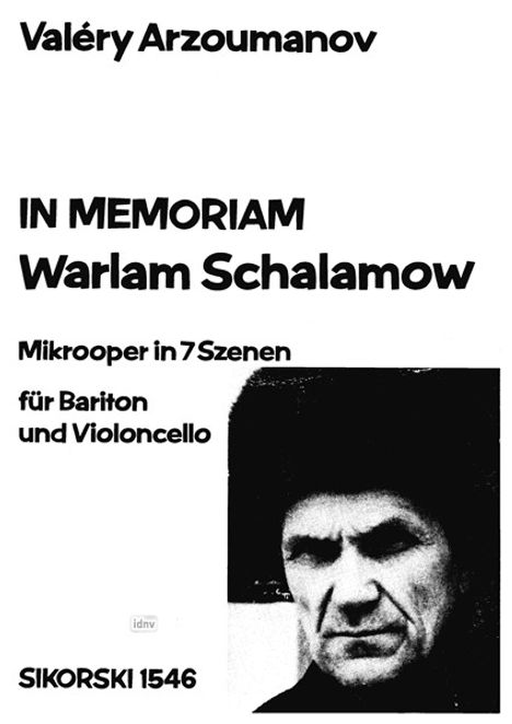 Valéry Arzoumanov: In memoriam Warlam Schalamow o, Noten
