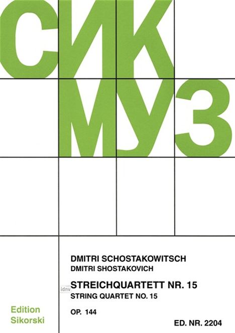 Dmitri Schostakowitsch: Schostak.,D.        :Streic...144 /SS /StrQuar /KT, Noten