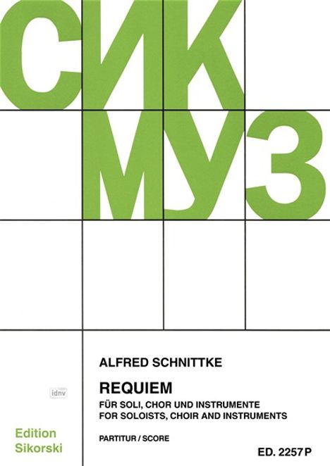 Alfred Schnittke: Requiem für Soli, Chor und Instrumentalensemble, Noten