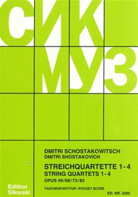 Dmitri Schostakowitsch: Schostak.,D.        :Streich...83 /TP /StrQuar /KT, Noten