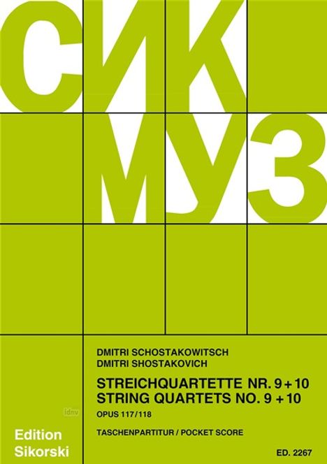 Dmitri Schostakowitsch: Schostak.,D.        :Streic...118 /TP /StrQuar /KT, Noten