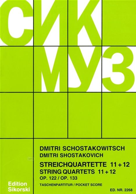 Dmitri Schostakowitsch: Schostak.,D.        :Streic...133 /TP /StrQuar /KT, Noten