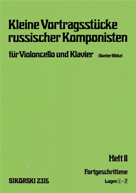 Kleine Vortragsstücke russisch, Noten