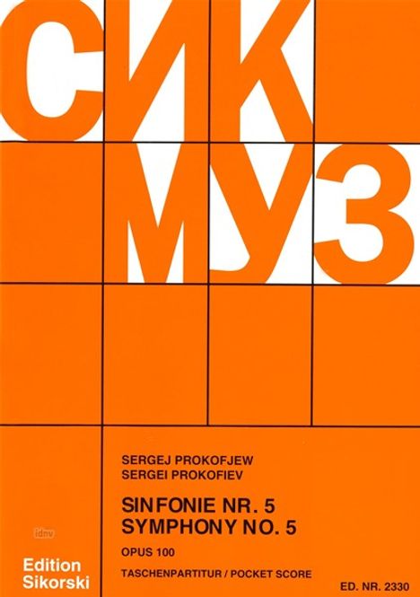 Sergej Prokofjew: Sinfonie Nr. 5 op. 100, Noten