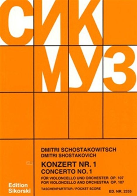 Dmitri Schostakowitsch: Schostakowitsch, Dmi:Konz. Nr. 1 /TP /Vc-solo,, Noten