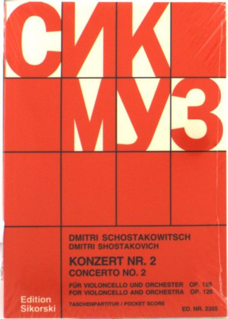 Dmitri Schostakowitsch: Konzert Nr. 2 für Violoncello und Orchester op. 126, Noten