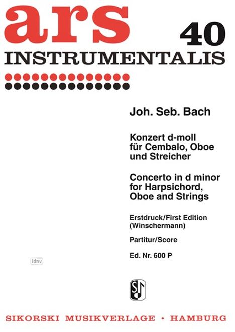 Johann Sebastian Bach: Konzert d-moll BWV 1059, Noten