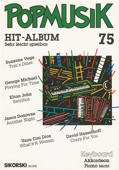 Popmusik Hit-Album, Heft 75, Noten