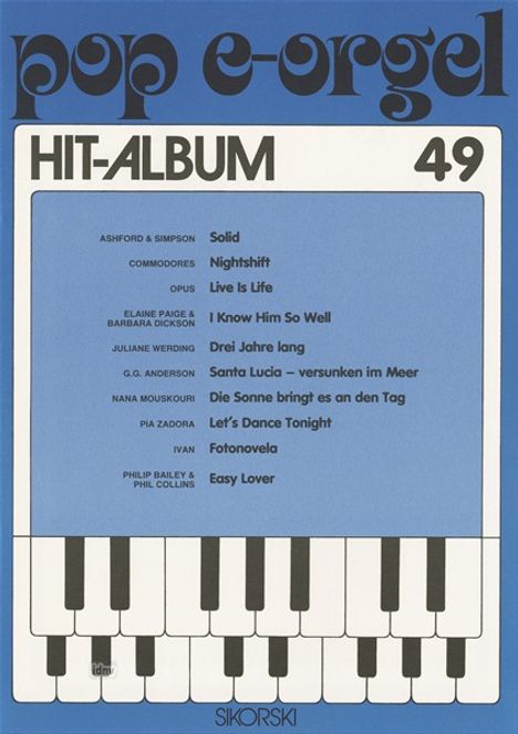 Pop E-Orgel Hit-Album, Heft 49, Noten