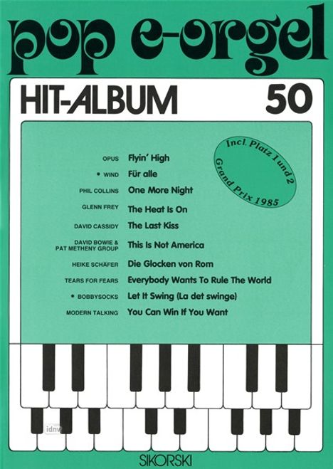 Pop E-Orgel Hit-Album, Heft 50, Noten