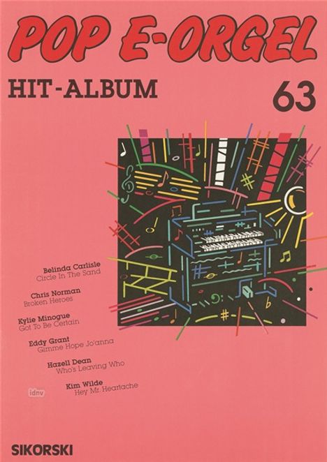 Pop E-Orgel Hit-Album, Heft 63, Noten