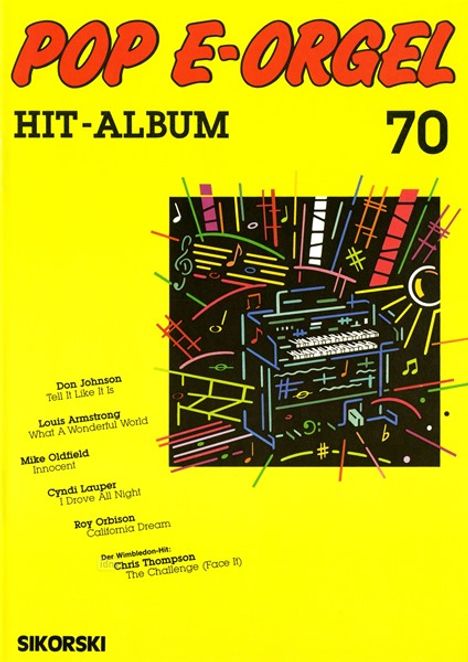 Pop E-Orgel Hit-Album, Heft 70, Noten