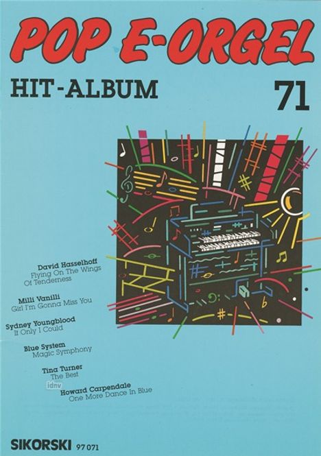 Pop E-Orgel Hit-Album, Heft 71, Noten