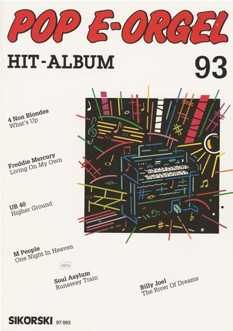 Pop E-Orgel Hit-Album, Heft 93, Noten