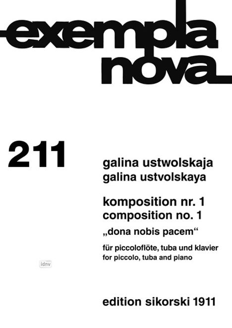 Galina Ustvolskaya: Komposition Nr. 1, Noten