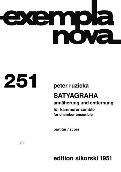 Peter Ruzicka: Satyagraha, Noten