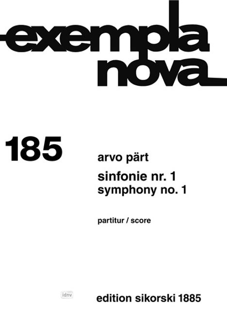 Arvo Pärt: Sinfonie Nr. 1, Noten