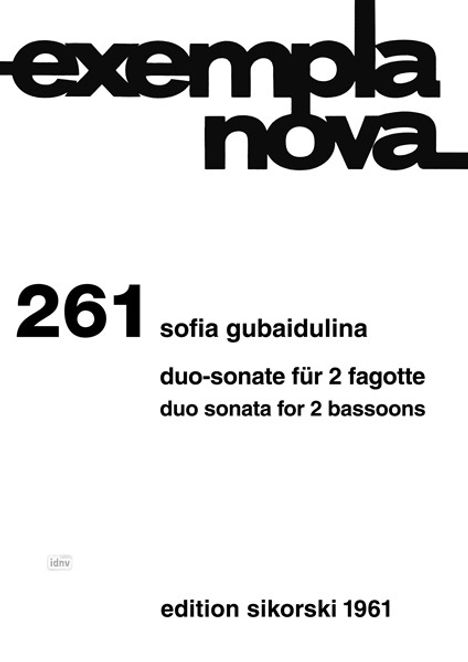 Sofia Gubaidulina: Gubaidulina, Sofia  :Duo-Sonate /P, SS /2 Fag, Noten