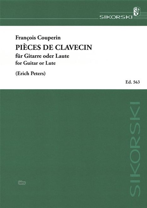 Francois Couperin: Pièces de Clavecin für Gitarre oder Laute, Noten