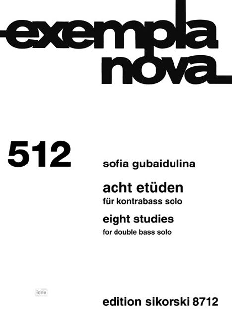 Sofia Gubaidulina: 8 Etüden für Kontrabass solo, Noten