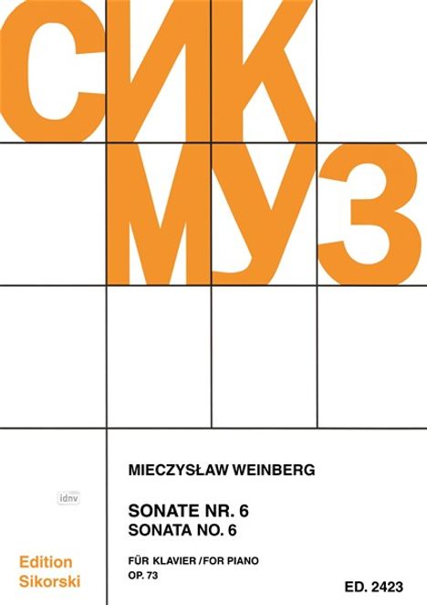 Mieczyslaw Weinberg: Sonate Nr. 6 für Klavier op. 73, Noten