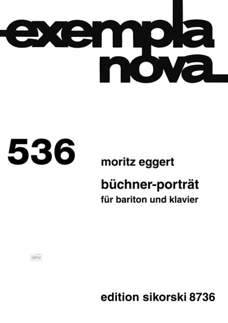 Moritz Eggert: Büchner-Portrait für Bariton und Klavier, Noten