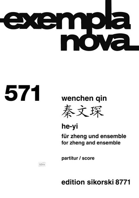 Wenchen Qin: He-Yi für Zheng und Ensemble, Noten